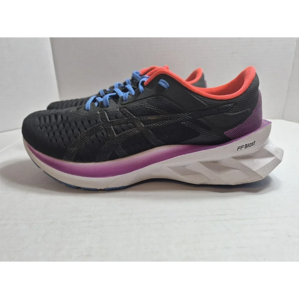 ASICS Novablast Women's 7.5 Running Shoes Black Blue Purple 1012A584 OG